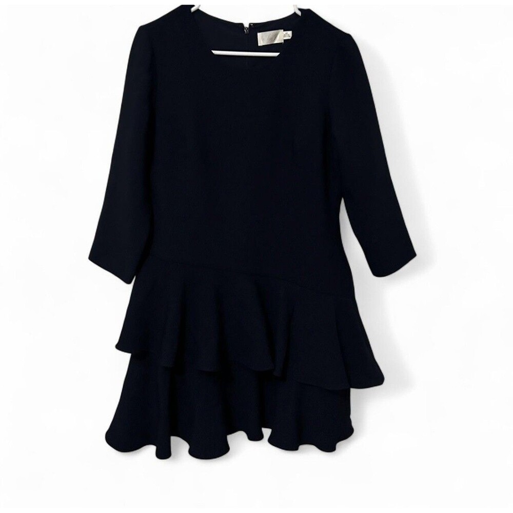 Eliza J Lace Tulip Dress Women's Size 12 Fit & Flare Navy Blue Cocktail Party